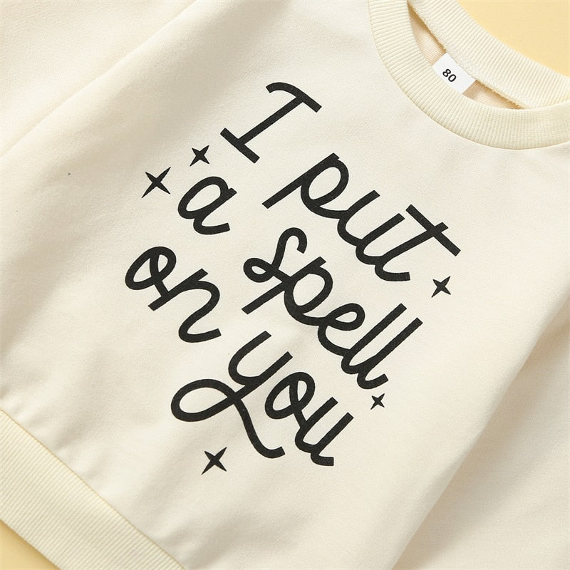 I Put A Spell On You Halloween Infant Kids Baby Boy Girl Pullovers