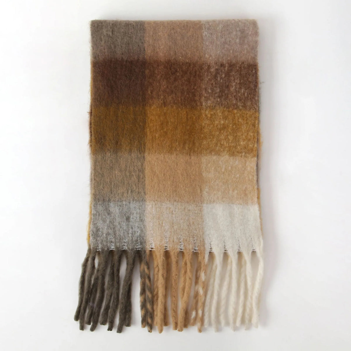 Colour Blocks Autumn Winter Plaid Scarves Imitation Cashmere Mohair