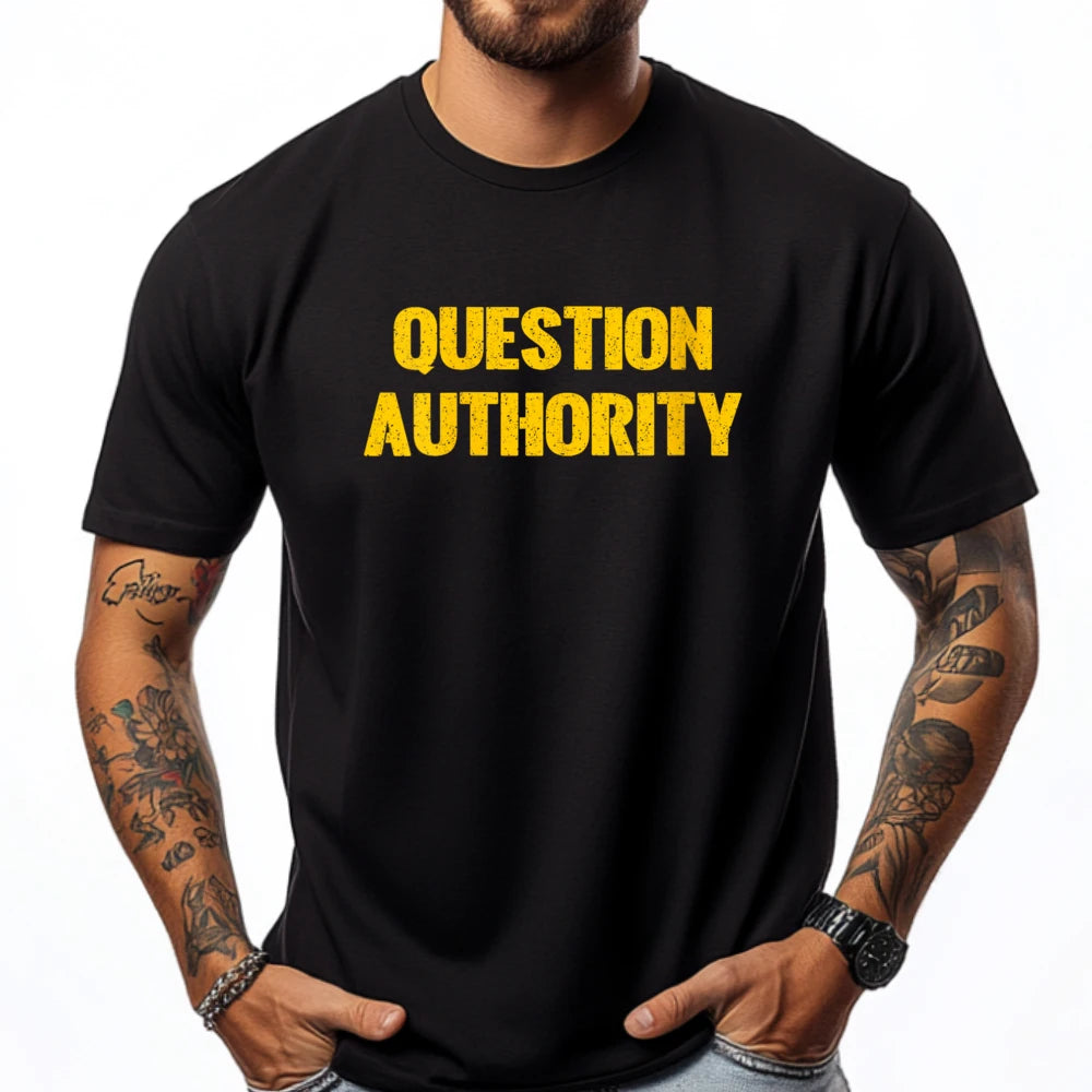 Question Authority Men's T-Shirts Woodland Gatherer Shop Australia