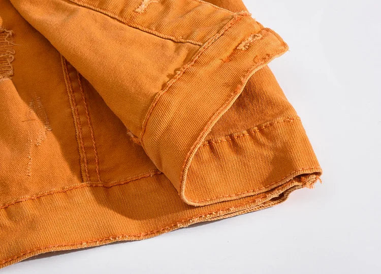 Woodsman Ripped Denim Vests Jackets