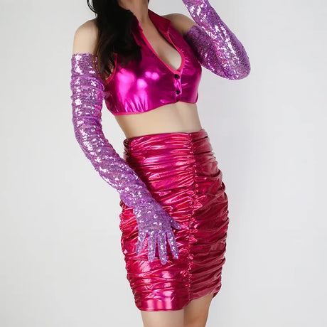 Glitter Gloves 70cm Long Gloves 26 Colours