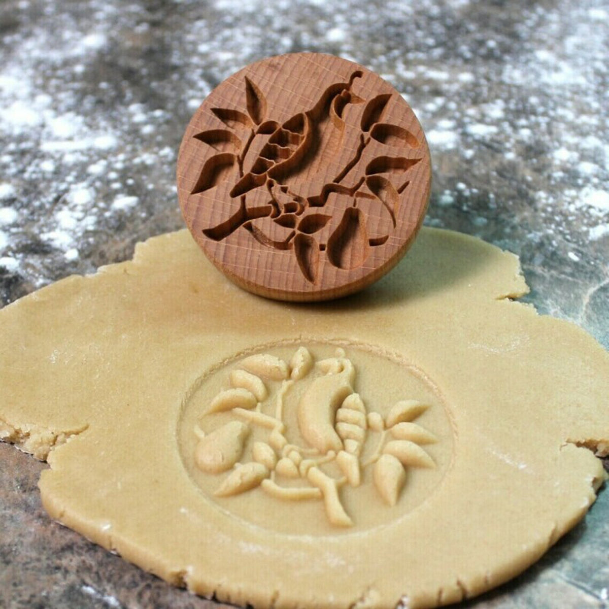 Wooden Cookie Stamp Press Moulds