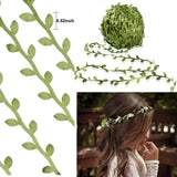 20M Leaf Ribbon Green Vine Garland Ribbon DIY Crafts Gift Wrapping