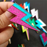 Glitter Lightning Flash Acrylic Stud Earrings
