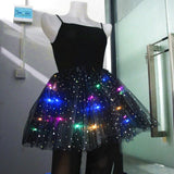 LED Witch Stars Tutu Skirt Glow Party Costumes Halloween