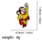 2pcs Mighty Mouse Enamel Pins Brooch Lapel Pins Badge