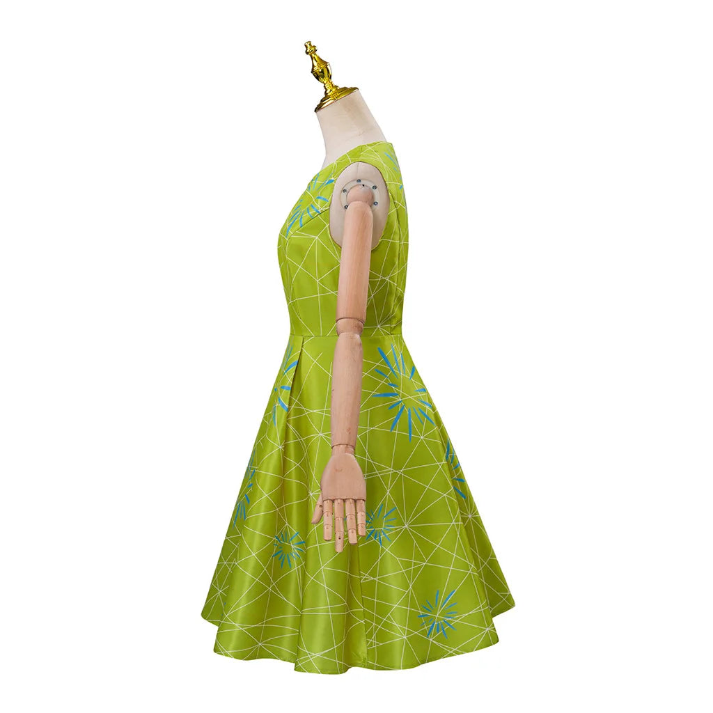 Insides Out Dress Costume Women Disgust Joy Adult Cosplay Set