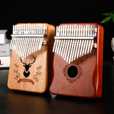 Kalimba Thumb Piano 17 Keys Mahogany Wood Musical Instrument