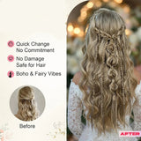 Medieval Maiden Hair Braids Clip in Hair Extensions 24 Inches Synthetic Wig Hairpieces