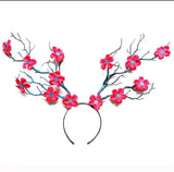 Forest Goddess Headwear Antler Deer Flower Crown Headbands Long Branches Photo Shoot Props