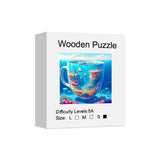The Underwater World Cup Unique Shape Wooden Jigsaw Puzzles