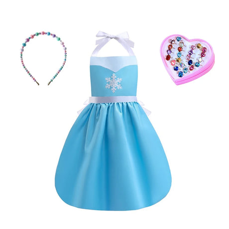 Mother Daughter Matching Clothing Apron Dresses Women Girls Halloween Cosplay Children Princess Coveralls