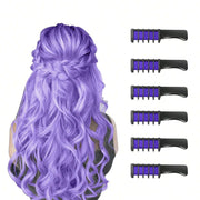 Sets of 6 Hair Chalk Combs Temporary Hair Colour Washable Hair Dye