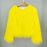 Faux Fur Coats Y2k Punk Rave Winter Jackets