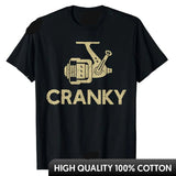 Cranky Men's T-Shirt Fisherman Tee Crankbait Fishing Lure