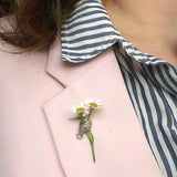 Hand-Held Flower Brooch Lapel Pin Fresh Flower Holder