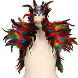 Feather Shoulder Epaulettes Festival Rave Wear