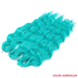 Ombre Rainbow 24 Inch Synthetic Hair Wave Braiding Hair Extensions