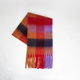 Colour Blocks Autumn Winter Plaid Scarves Imitation Cashmere Mohair