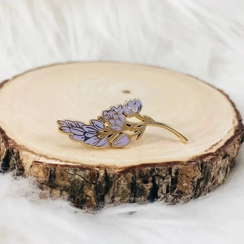 Wildflower Botanical Enamel Pins Badges