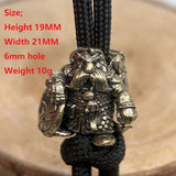 Dwarf Brass Paracord Beads Lanyard Dreadlock Beard Bead