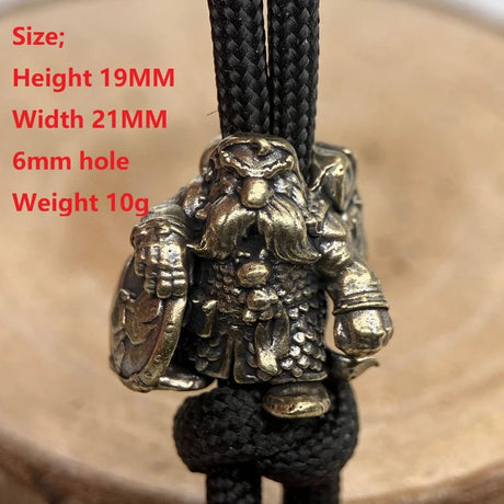 Dwarf Brass Paracord Beads Lanyard Dreadlock Beard Bead