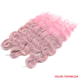 Ombre Rainbow 24 Inch Synthetic Hair Wave Braiding Hair Extensions