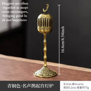 Brass Censer Incense Smoker Holder Bird House Ornaments Home Decor