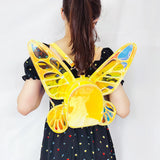 Mini Backpack Butterfly Wings Daypack Holographic Leather