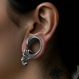2PCS Ocean Wave Scroll Ear Tunnels Plugs Gauges Stretchers Expander Body Piercing Jewellery Ear Stretching Gauges