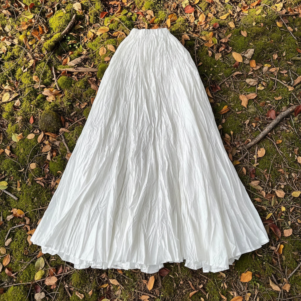 Crush Pleated Long Maxi Skirt Summer 15 Colours