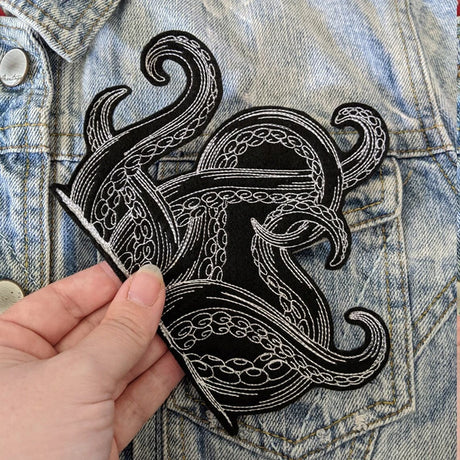 Kraken Octopus Legs Embroidery Patch Iron On DIY Crafts