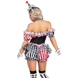 Clown Cosplay Costume Circus Performance Jumpsuit Halloween Party Carnival Jester Theater Stage Performance