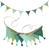 Children's Bunting 10 Triangle Flags with Tassles Party Decor Carnival Banner Garland 2.6M/8.5FT