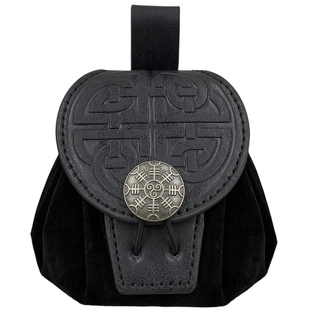 Medieval Pu Leather Belt Waist Coin Purse Drawstring Bag