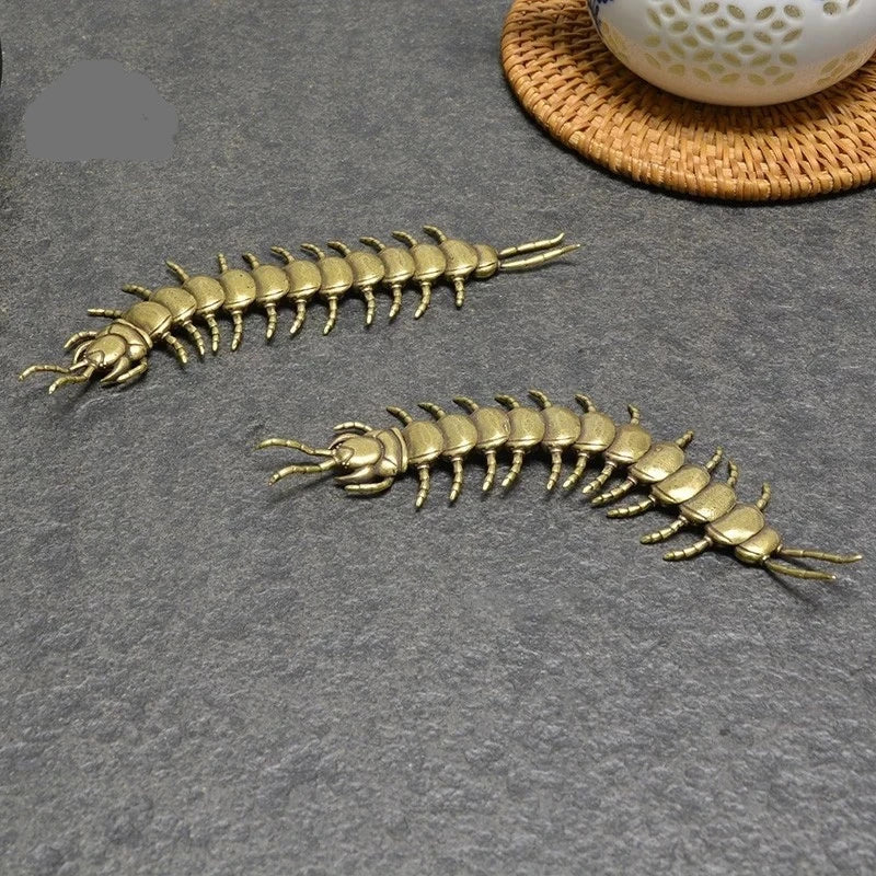 Copper Movable Centipede Figurine Tea Pets
