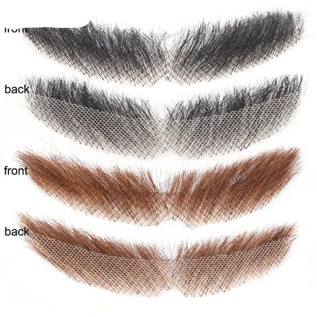 Invisible Fake Mustache Beard Trimmable Theatrical Facial Hair for Men