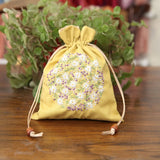 DIY Storage Drawstring Bag Embroidery Kit with Hoop DIY Craft Kits