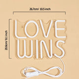 LED Neon Sign LOVE WINS USB Night Light Wall Art Decor Lamp