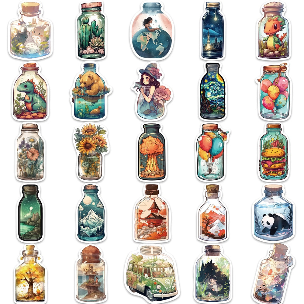 50PCS Bottle World Stickers Decals