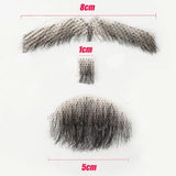 Invisible Fake Mustache Beard Trimmable Theatrical Facial Hair for Men