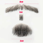 Invisible Fake Mustache Beard Trimmable Theatrical Facial Hair for Men