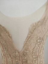 Sylvie's French Lace Embroidered Mesh Evening Dress