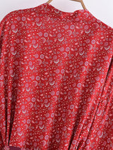 Robyn's Red Boho Print Short Kimono