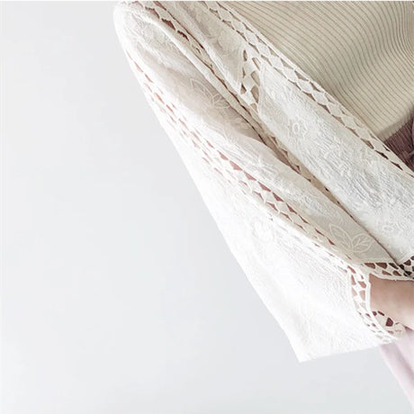 Faith's Cotton Linen Open Stitch Embroidered Summer Cover-Ups