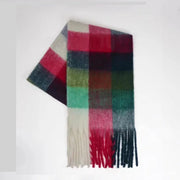 Colour Blocks Autumn Winter Plaid Scarves Imitation Cashmere Mohair