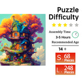Treehouse Unique Shape Wooden Jigsaw Puzzles