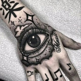4pc/Lot Dark Art Waterproof Temporary Tattoo Prajna Eye Star