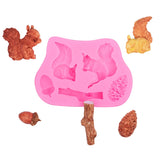 Squirrel Silicone Mould DIY Cake Baking Decoration Fudge Cookie Chocolate Soap Clay Resin Mould