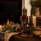 Wooden Nutcracker Christmas Decor With Red Bow Xmas Decor